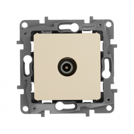 672365 ETIKA Розетка телевизионная TV оконечная слоновая кость Legrand 