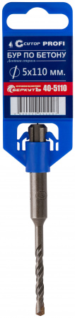 Бур по бетону , Profi, двойная резьба, SDS-Plus, 5 х 110 мм CUTOP 40-5110