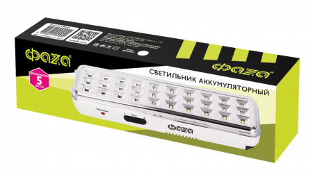 5004900 Фонарь аккумуляторный AccuF9-L30-wh белый ФАZА 