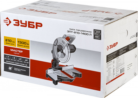 Пила торцовочная, d 210 х 30 мм, 1300 Вт ЗУБР ЗПТ-210-1400 Л