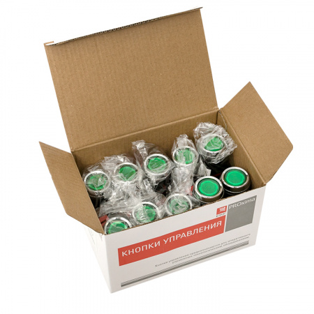 Кнопка ABLFS-22 с подсветкой зеленый NO+NC 230В PROxima EKF ablfs-22-g