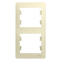 GLOSSA Рамка 2 поста вертикальная бежевая Systeme Electric GSL000206