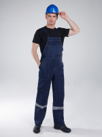 Костюм Сфера NEW (ткань Смесовая,210) полукомбинезон, темно-синий/лимонный, 56-58/ 170-176 Факел 87468101 87468101007