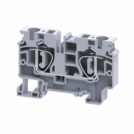 Клемма проходная 10 кв.мм пружинная OptiClip CX-10-I-57A-(0.2-10)-серый КЭАЗ 289717