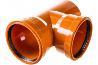 Тройник двухраструбный 87 град. 110 для наружной канализации Ostendorf 220400