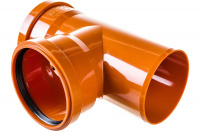 Тройник двухраструбный 87 град. 110 для наружной канализации Ostendorf 220400