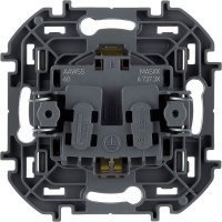 Розетка 2К+З со шторками немецкий стандарт 16 А 250 В~ INSPIRIA антрацит Legrand 673733