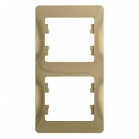 GLOSSA Рамка 2 поста вертикальная титан Systeme Electric GSL000406