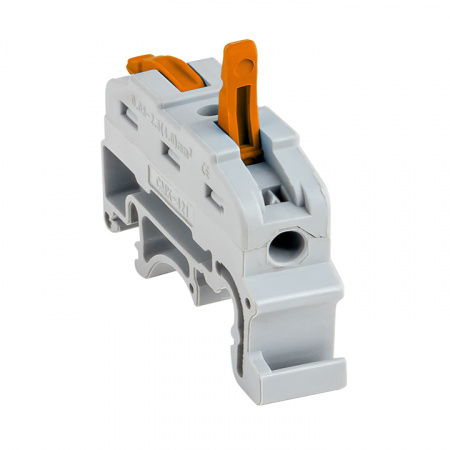 plc-smk-421-din Строительно-монтажная клемма СМК 222-421 на DIN-рейку проходная 1 полюс 0.08-4мм2 (25шт.) PROxima EKF 