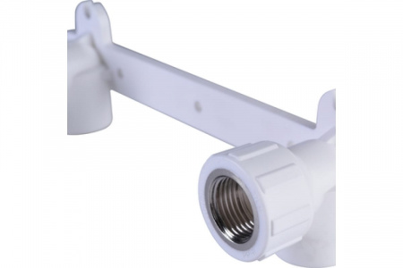 Комплект настенный для смесителя 20 х 1/2' ВР полипропиленовый PPR белый Политэк 9600202012