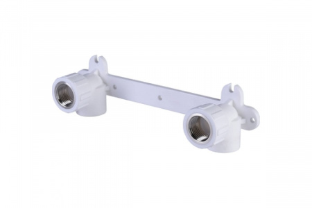 Комплект настенный для смесителя 20 х 1/2' ВР полипропиленовый PPR белый Политэк 9600202012