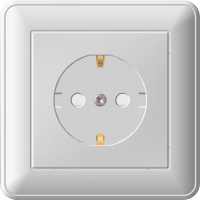 W59 Розетка скрытая с заземлением  белая Systeme Electric RS16-152-18