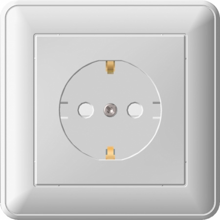 W59 Розетка скрытая с заземлением  белая Systeme Electric RS16-152-18