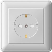 W59 Розетка скрытая с заземлением  белая Systeme Electric RS16-152-18