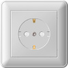 W59 Розетка скрытая с заземлением  белая Systeme Electric RS16-152-18