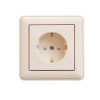W59 Розетка скрытая с заземлением  бежевая Systeme Electric RS16-152-28