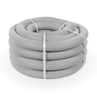 Труба гофрированная ПВХ серая с/з d40 мм (15м/960м уп/пал) Строитель Промрукав PR.034015