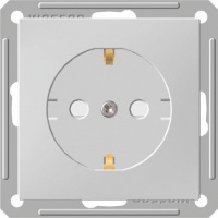 Розетка W59 скрытая, с заземлением, со шторками,  16А, механизм, белый Systeme Electric RS16-152-1-86