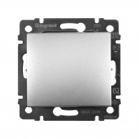 VALENA Переключатель одноклавишный на 2 направления в рамку алюминий Legrand 770106