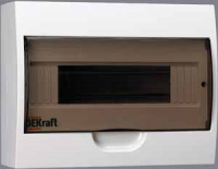 Щит распределительный навесной ЩРн-П-12 IP41 пластиковый прозрачная дверь Dekraft 31011DEK