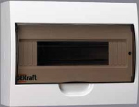 Щит распределительный навесной ЩРн-П-12 IP41 пластиковый прозрачная дверь Dekraft 31011DEK