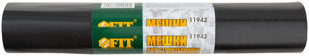 Мешки для строительного мусора, ПВД особопрочные, 240 л, 900х1400 мм, толщина 35 мкм, 10 шт FIT РОС 11942