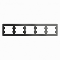 GLOSSA Рамка 5 постов горизонтальная антрацит Systeme Electric GSL000705