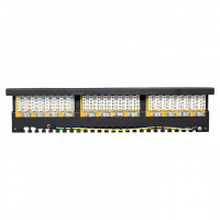 Патч-панель TERACOM PRO 19'' Cat.5E 1U полный экран STP 24 порта RJ-45 Dual IDC с органайзером EKF TRP-PPNL-5ESTP-1U24