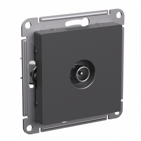 ATLASDESIGN TV РОЗЕТКА оконечная 1DB, механизм, БАЗАЛЬТ Systeme Electric ATN001491
