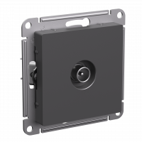 ATLASDESIGN TV РОЗЕТКА оконечная 1DB, механизм, БАЗАЛЬТ Systeme Electric ATN001491