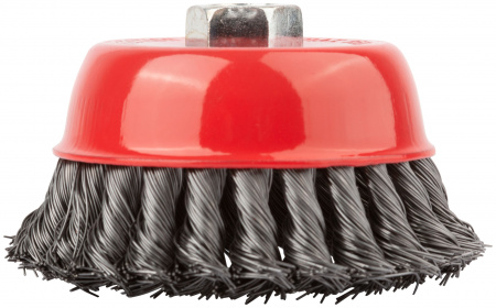 Кордщетка-чашка, гайка М14, стальная витая проволока 100 мм FIT 39468