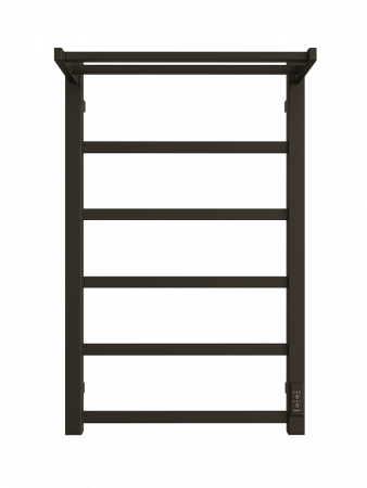 4657771770197 Полотенцесушитель электрический из квадратного профиля Fj plaza neo 80/50 с диммером цвет чёрный матовый ДВИН 