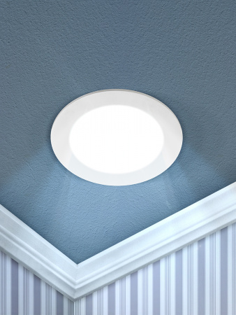 Б0049553 Светильник встраиваемый LED 1-18-6K/1 светодиодный круглый LED 18W 220V 6500K (20/360) ЭРА 