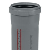 Труба канализационная 110 х 150 мм НТЕМ однораструбная, серая Ostendorf 115000