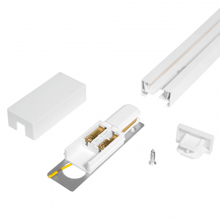 5010727 Шинопровод белый 2м  PTR 2M-WH  с токоподводом и  заглушкой Jazzway JazzWay 