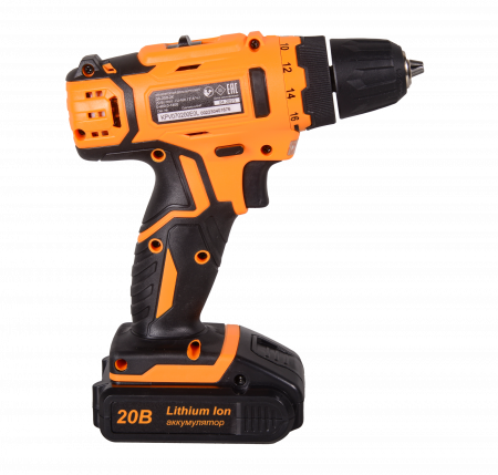 72/14/21 Дрель-шуруповерт аккумуляторная ДА-20Л-2К (2.0 А/ч) Вихрь 