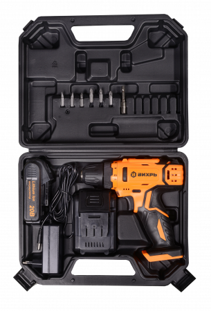 72/14/21 Дрель-шуруповерт аккумуляторная ДА-20Л-2К (2.0 А/ч) Вихрь 