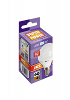 Лампа светодиодная LED 9w E14 4000K шар Jazzway JazzWay 5019096