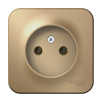 Розетка BLANCA наружная без заземления без шторок с изоляционной пластиной 16А 250В титан Systeme Electric BLNRA000114