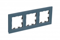 ATLASDESIGN NATURE 3-постовая РАМКА, НАТУРАЛЬНОЕ СТЕКЛО, ГРИФЕЛЬ Systeme Electric ATN360703