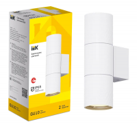 LIGHTING Светильник уличный 5108 настенный под лампу 2хGU10 IP65 белый IEK LT-UBU0-5108-GU10-2-K01