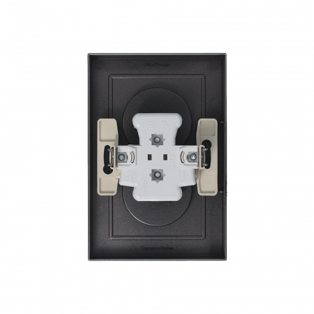 Розетка ATLASDESIGN двойная без заземления 16А в сборе мокко Systeme Electric ATN000620