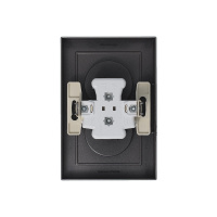 Розетка ATLASDESIGN двойная без заземления 16А в сборе мокко Systeme Electric ATN000620