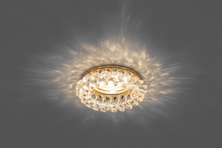 Светильник ИВО-50w 12/220в G5.3 золото с прозрачным стеклом FERON CD4141 зол/прозр. 19287