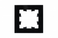 Рамка однопостовая ATLASDESIGN NATURE, СТЕКЛО ЧЕРНЫЙ Systeme Electric ATN321001