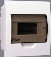 Щит распределительный встраиваемый ЩРВ-П-8 IP41 пластиковый прозрачная дверь Dekraft 31003DEK