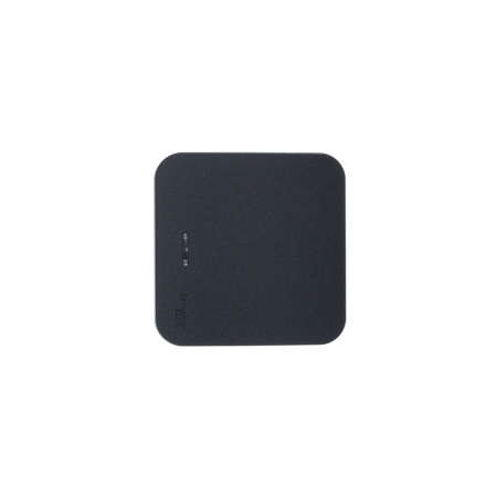 Выключатель одноклавишный наружный BLАNCА (cх.1) с подсветкой, с изолирующей пластиной, 10А, 250В, антрацит Systeme Electric BLNVA101116