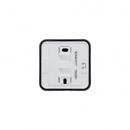 Выключатель одноклавишный наружный BLАNCА (cх.1) с подсветкой, с изолирующей пластиной, 10А, 250В, антрацит Systeme Electric BLNVA101116