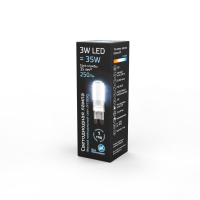 Лампа светодиодная LED 3 Вт 240 Лм 4100К белая G9 капсула 220 В силикон Black GAUSS 107709203