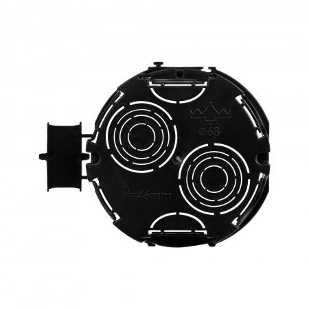 59302 Avanti Подрозеточная коробка для сплошных стен    черная под 2 модуля без винтов DKC 
